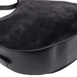 Pre Owned حقيبة هوبو تودز جلد وسويدي أسود