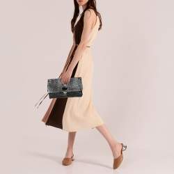 Tod's Black Patent Leather Flap Clutch