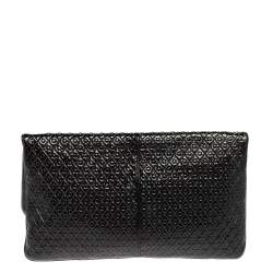 Tod's Black Patent Leather Flap Clutch