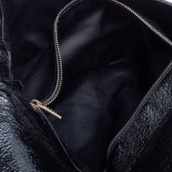 Tod's Black Patent Leather Flap Clutch
