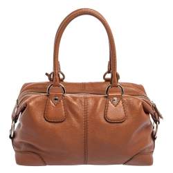 Tod's Brown Leather Restyline Satchel