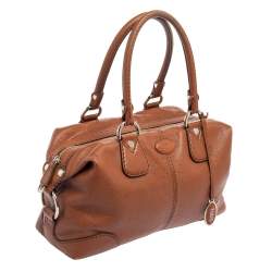 Tod's Brown Leather Restyline Satchel