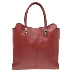 Tod's Rust Red Leather Tote