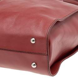 Tod's Rust Red Leather Tote