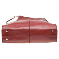 Tod's Rust Red Leather Tote
