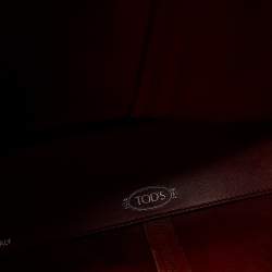 Tod's Rust Red Leather Tote