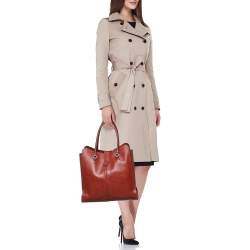 Tod's Rust Red Leather Tote