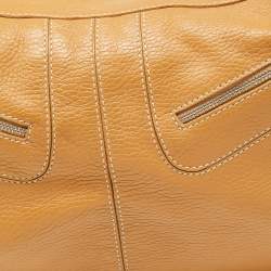 Pre Owned Tod's Beige Leather Miky Shoulder Bag