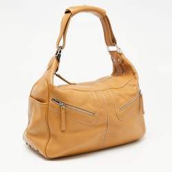 Pre Owned Tod's Beige Leather Miky Shoulder Bag