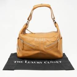 Pre Owned Tod's Beige Leather Miky Shoulder Bag