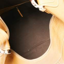 Pre Owned Tod's Beige Leather Miky Shoulder Bag