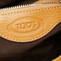 Pre Owned Tod's Beige Leather Miky Shoulder Bag