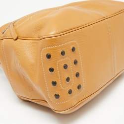 Pre Owned Tod's Beige Leather Miky Shoulder Bag