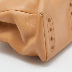 Pre Owned حقيبة يد توتس تودز موكاسينو جلد بيج متوسطة