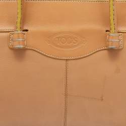 Pre Owned حقيبة يد توتس تودز موكاسينو جلد بيج متوسطة