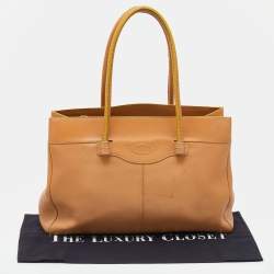 Pre Owned حقيبة يد توتس تودز موكاسينو جلد بيج متوسطة