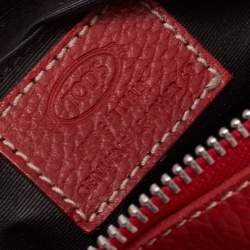Tod's Red Leather Duffle Bag