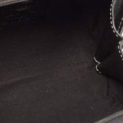 Tod's Black Leather and Canvas Studded Flap Shoulder Bag
