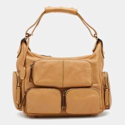 Tod's Beige Leather Multi Pocket Satchel