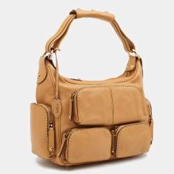 Tod's Beige Leather Multi Pocket Satchel