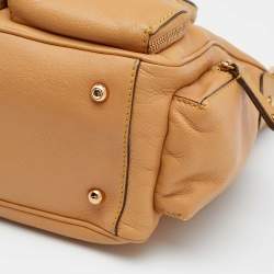 Tod's Beige Leather Multi Pocket Satchel