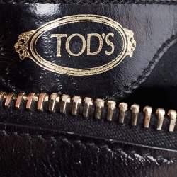 Tod's Black Leather Front Pocket Satchel
