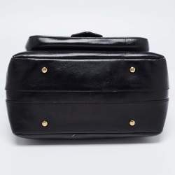 Tod's Black Leather Front Pocket Satchel