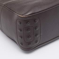 Tod's Dark Brown Leather Micky Hobo