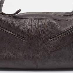 Tod's Dark Brown Leather Micky Hobo