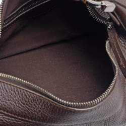 Tod's Dark Brown Leather Micky Hobo
