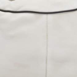 Tod's White/Black Leather Micky Hobo
