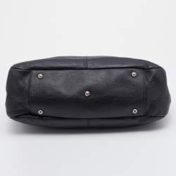 Tod's Black Leather Shopping Media Tote