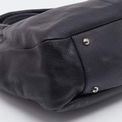 Tod's Black Leather Shopping Media Tote