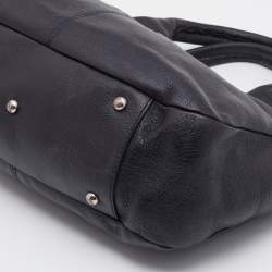 Tod's Black Leather Shopping Media Tote