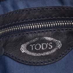 Tod's Black Leather Shopping Media Tote