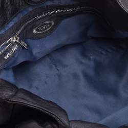 Tod's Black Leather Shopping Media Tote