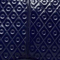Tod's Blue Signature Embossed Patent Leather Turnlock Flap Clutch