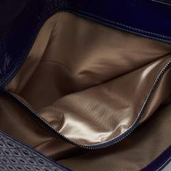 Tod's Blue Signature Embossed Patent Leather Turnlock Flap Clutch