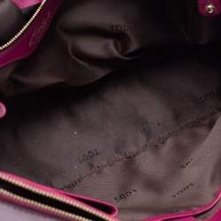 مملوكة مسبقًا Tod's Purple Leather Small D-Styling Shopper Tote