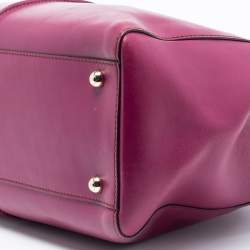 مملوكة مسبقًا Tod's Purple Leather Small D-Styling Shopper Tote