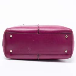 مملوكة مسبقًا Tod's Purple Leather Small D-Styling Shopper Tote