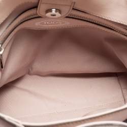 Tod's Light Pink Leather Micro Flower Tote