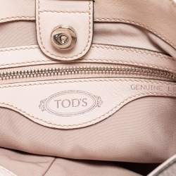 Tod's Light Pink Leather Micro Flower Tote