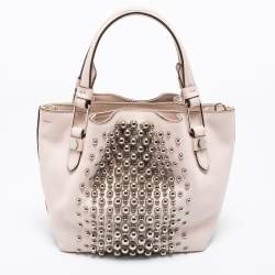 Tod's Light Pink Leather Micro Flower Tote