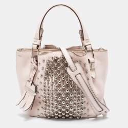Tod's Light Pink Leather Micro Flower Tote