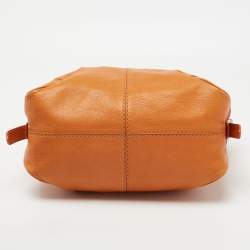 Tod's Orange Leather Zip Hobo