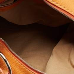 Tod's Orange Leather Zip Hobo