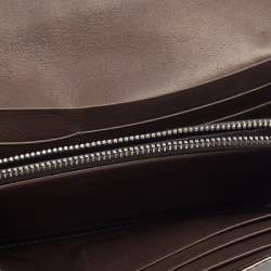Tod's Metallic Gold Textured Leather Continental Wallet