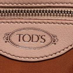 Tod's Blush Pink Leather MIni Double T Shoulder Bag