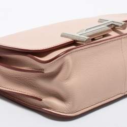 Tod's Blush Pink Leather MIni Double T Shoulder Bag